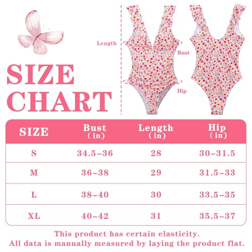 KAKU NANU Women's One-Piece Swimsuits Ladies Swimming Costumes Swimsuit with Tummy Control Padded Pink Swimwear Beachwear - Image 7