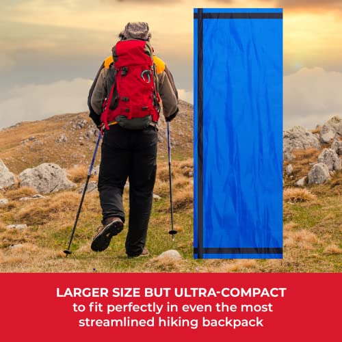 Sleeping Bags With Emergency Whistle - Cold Weather Sleeping Bag For Camping & Hiking - Emergency Bivy Sack Waterproof Bag Use As Emergency Blanket Camping Gear - Bivy Sack & Bug Out Bag Survival Gear #TOP2