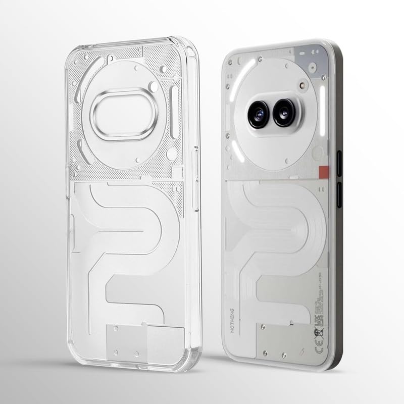 Image of Case Creation New Nothing Phone 2A Premium Imported 0.3mm Crystal Clear Totu Silicone Transparent Flexible Soft Corner Protection with TPU Slim Back Case Color Cover for Nothing Phone 2A