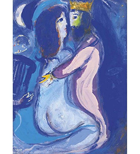Tallenge Modern Masters Collection - LE ROI DAVID By Marc Chagall - A3 Size Rolled Poster