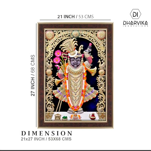 Image of Dharvika Innovations Shrinathji Photo Frame, 21x27 Inch,