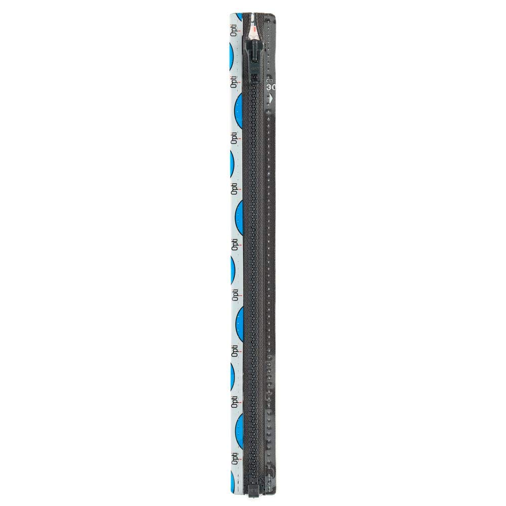 Opti Zip Fastening, 100% Polyester, 00001 Grey, 80cm, #00001 Grey