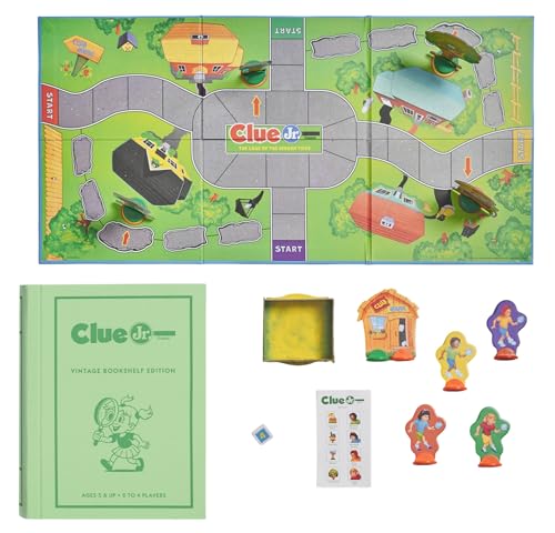 Clue Jr. Vintage Bookshelf Edition juego de mesa miniatura 2