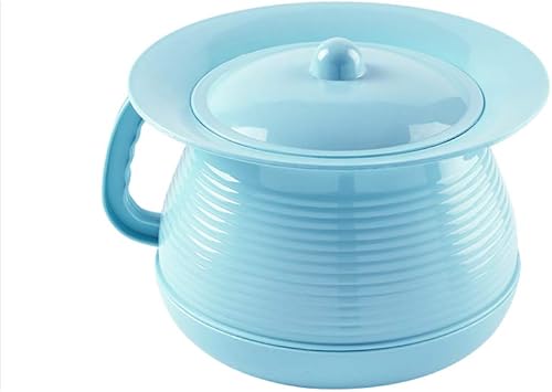 Chamber Pot Bedpan Urinal Bottle Urine Pots Potty Pee Bucket Bedside Urinal with Lids to Prevent Odors, Suitable for Kids, Women and Men Blue
