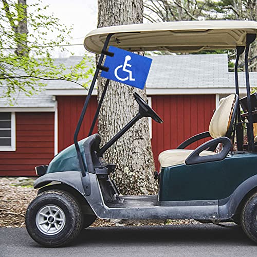 Easy Installation Golf Cart Flag Holder,Handicap Golf Cart Flag,Disabled Golf Cart Flag With Straps,Handicap Flag For Golf Cart 8" L X 6" H Golfcart Mount For Seniors Handicapped Disability #TOP4