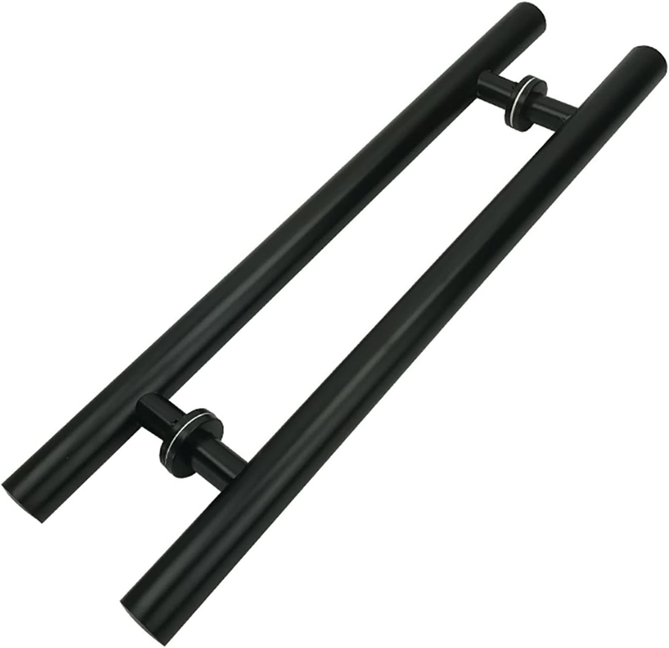 ZDW Gate Hardware Matt Black Stainless Steel Glass Door PushPull