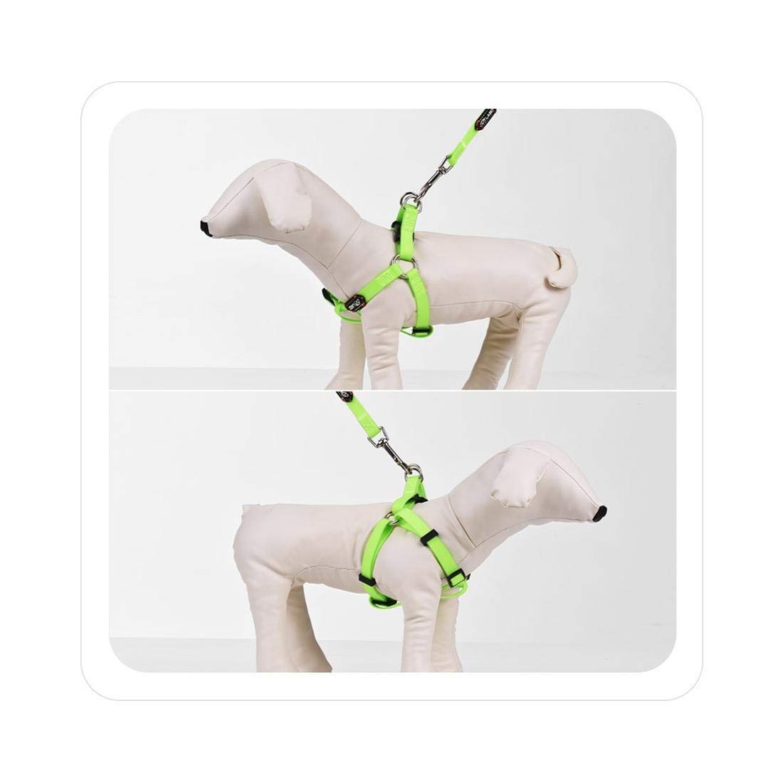 Juego de 2 piezas de arnés y cinturón de silicona para perro, incluye arnés ajustable de 1,2 m, S/M/L, tres tamaños a elegir, apto para todos los perros de cualquier edad (S)