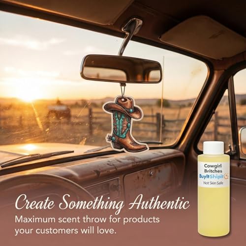 Image of Cowgirl Britches Fragrance from Our Leather Collection - Perfect for Adding Aroma to Freshies, Candles, and Diffusers - 8 Ounces