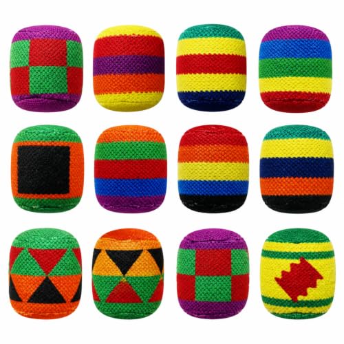 Ufolbol 2026 New Upgraded Footbag, Colorful Footbag for Adults, Beginners, Durable Juggling Balls for Style Games, Tricks, Outdoor Games, Portable Kick Balls 12 Packs