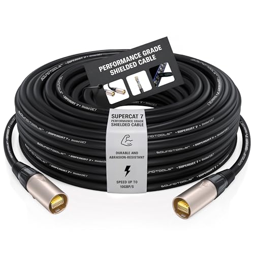 Cable SuperCAT 7 Shielded EtherCON 3 pies negro miniatura 1