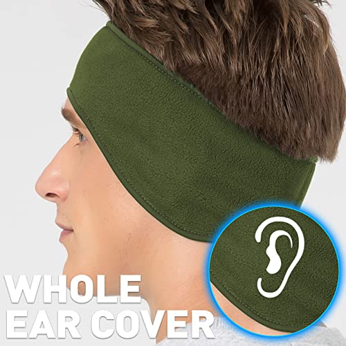 Image of Fleece Ear Warmers /Muffs Headband for Men & Women Kids Perfect for Winter Running Yoga Skiing Work Out Riding Bike in Cold and Freezing Days
