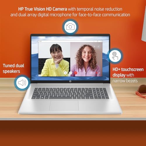Image of HP 17 Business Laptop, 17.3 inch HD+ Touchscreen, Office Pro Lifetime License, 32 GB RAM, 2 TB SSD, AMD Ryzen 5 7530U 6-Core CPU, AMD Radeon GPU, Webcam, Wi-Fi 6, Windows 11 Pro, w /Accessories