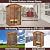 KUNSANA Outdoor Sauna 2 Person, Ceramic Infrared Saunas for Home, Ultra Low EMF Infrared Sauna, Mahogany Wood Home Sauna Room with Bluetooth Speakers, LED Reading Lamps, Chromotherapy Lights