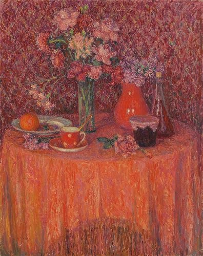 Tableau Harmonie en Rouge Le Sidaner 60x90cm pour décoration de chambre