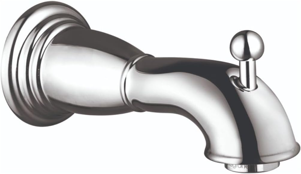 hansgrohe Tub Spout with Diverter Premium 3-inch Classic Tub Spout in chrome, 06089000