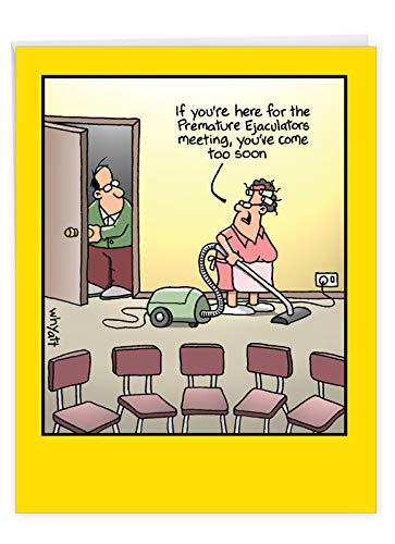 Too soon birthday' hilarious 8.5 x 11 inch greeting card w/ envel…