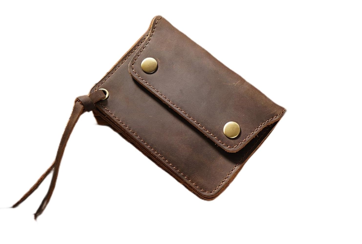 Amazon | 牛革 ミドルトラッカーウォレット (ダークブラウン) | 財布