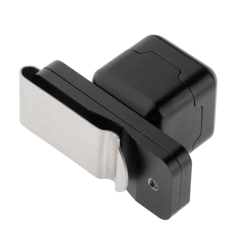 Bilard Cue Chalk Case Holder kreda nośnik metalowe pudełko z klipsem czarny