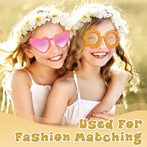 Kanayu 36 Pairs Toddler Sunglasses Baby Round Heart Kids Sunglasses Cute Infant Boys Girls Flower Glasses For Outdoor Beach (Bright Color) #TOP5