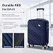 Luggage Depot Hand Luggage 55x38x20cm Carry On with TSA Lock, Navy Blue