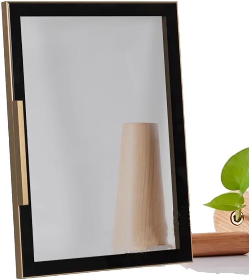 Aluminum Frame Cabinet Door, Narrow Aluminum Glass Panels, Bookcase Customizable Replacement, Integrated Handle Hinge Link Wine Cabinet Door (40x50cm)