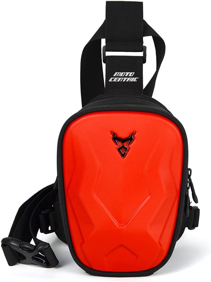 Hebetag Motorcycle Drop Leg Bag Oxford Waist Pack for Men Women Bum Hip Fanny Belt Purse Pocket Outdoor Travel Sports Hiking Bike Riding Cycling Thigh Pouch, Red