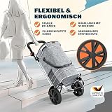 MONZANA® 3in1 Einkaufstrolley 56L bis 50 kg klappbar abnehmbare Tasche Handwagen Einkaufswagen...
