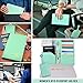 Passport Holder for Women - Passport Wallet RFID Blocking and Luggage Tag Set for Travel - Elegant Gift Box - Sky Green