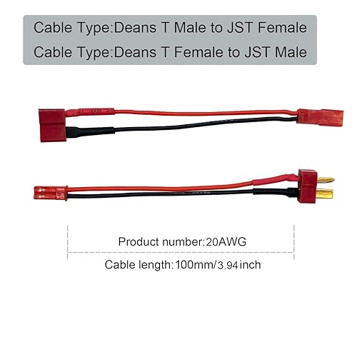Miniatura 15 de 2 pares JST a XT60 macho hembra Lipo conectores de batería adaptador para RC FPV Racing Drone Multicopter Quadcopter Gimbal Cámara aérea RC Coches
