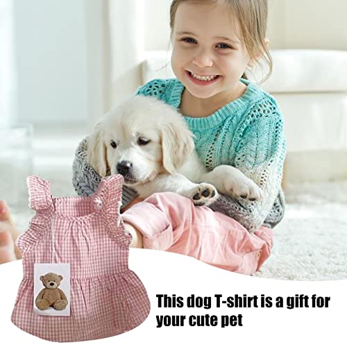 Vestido Xadrez Cão - Menina Cute Princess Dog Dresses Spring Summer Puppy Bunny Rabbit Clothes - Rou