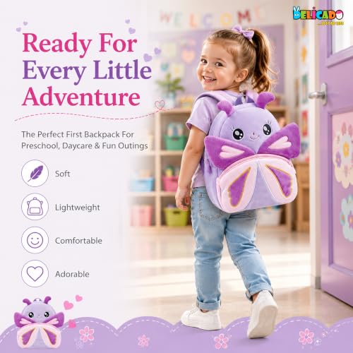 Image of Delicado Cute Small Toddler Kids Backpack Nursery Playschool School Picnic Travelling Bag for Baby Boy Girl Age 2-5 Years