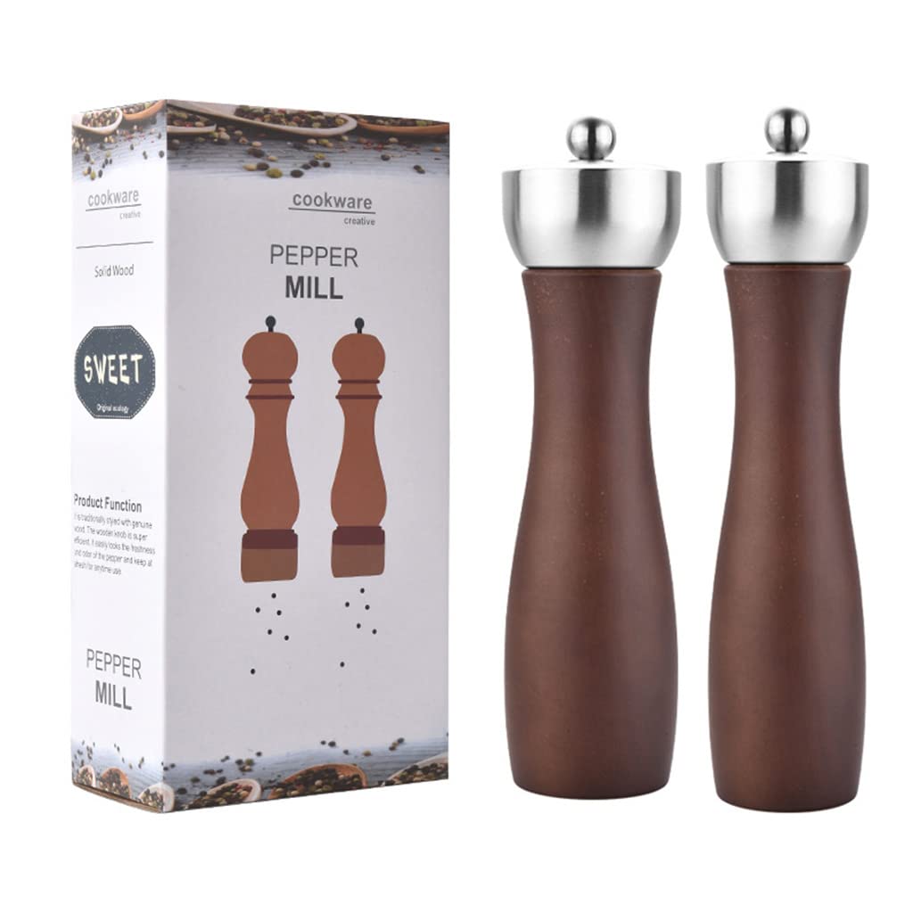 Buxuaaaa Multifunctional Mill Wooden Manual Grinder Seasoning Grind Tools Portable Abrader Gadget Kitchen Supplies Sea Salt Pepper Grinder Mill