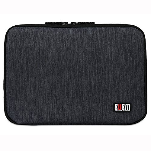 Bubm Universal Electronics Accessories Case Cable Organizer Travel Organizer Cord Management Bag Double Layer Black #TOP2