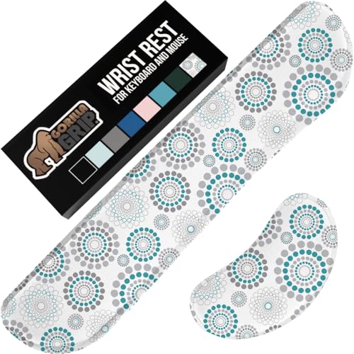 Image of GORILLA GRIP Silky Gel Memory Foam Wrist Rest for Computer Keyboard, Mouse, Ergonomic Design for Typing Pain Relief, Desk Pads Support Hand and Arm, Mousepad Rests, Stain Resistant, 2 Piece Pad Spiral