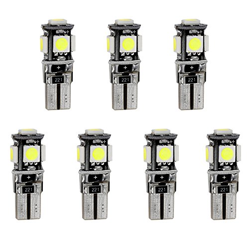 for 2008 3008 301 307 308 408 Super Bright LED Interior Lights Source Car Lamp Replacement Bulbs White Pack of 7