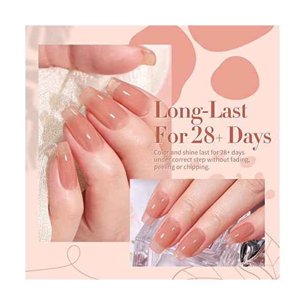 BORN PRETTY 10ML UV Nagellack Shellac Rosa Jelly Nude Natur Gel Nagellack French Nails Schellack Nagellack Nageldesign… – Bild 3