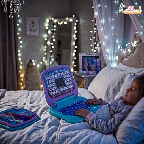 Image of Frozen Theme Educational Laptop for Kids - Interactive Learning Computer with Screen, Sounds & Music for Alphabet, Numbers & Word Learning - Safe Non-Toxic Pre-School Toy for 3+ Year Olds