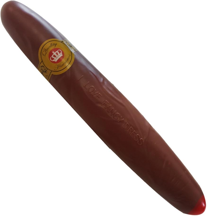 Jumbo Fake Cigar Fancy Dress Prop - Fake Cigar Prop For Costume Accessory Mexican Cigar, Gangster Cigar - Pack Of 1