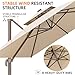 ORYNTREX 10' X 13' Outdoor Patio Umbrella Large Rectangle Cantilever Umbrella Heavy Duty 360°Rotation Offset Umbrella for Garden Deck Pool Patio,Beige