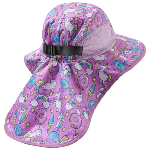 BASSDASH Kids UPF 50+ Wide Brim Sun Hat with Neck Flap Lightweight Cooling Performance Toddler Girls Boys Outdoor Play Hats2