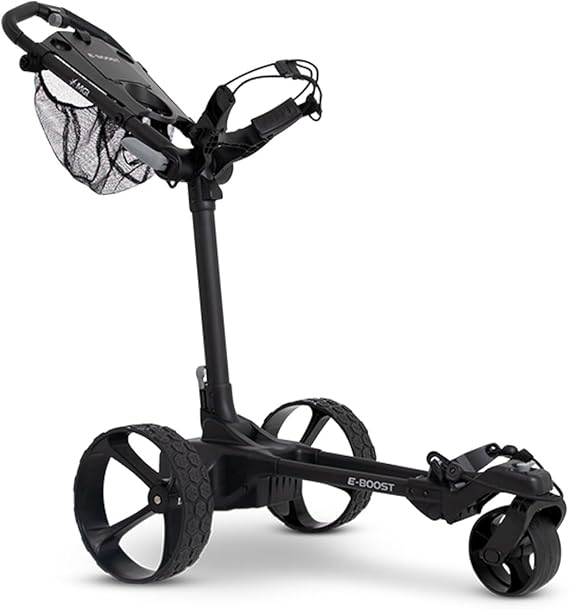 MGI E-Boost (Black) Golf Push Cart PlayBetter Bundle