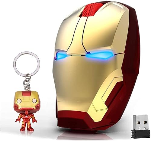Iron Man Mouse inalámbrico 24G Ratones ópticos inalámbricos de tamaño completo con receptor Nano USB 3 niveles de DPI ajustables 3 botones para disponible en Yaxa Guatemala