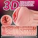 Aiccos Male Masturbator Cup, Quiet Adult Sex Toys for Men Realistic Pocket Pussy Vagina Textured with 7.5in Depth Soft and Manual Sex Machine