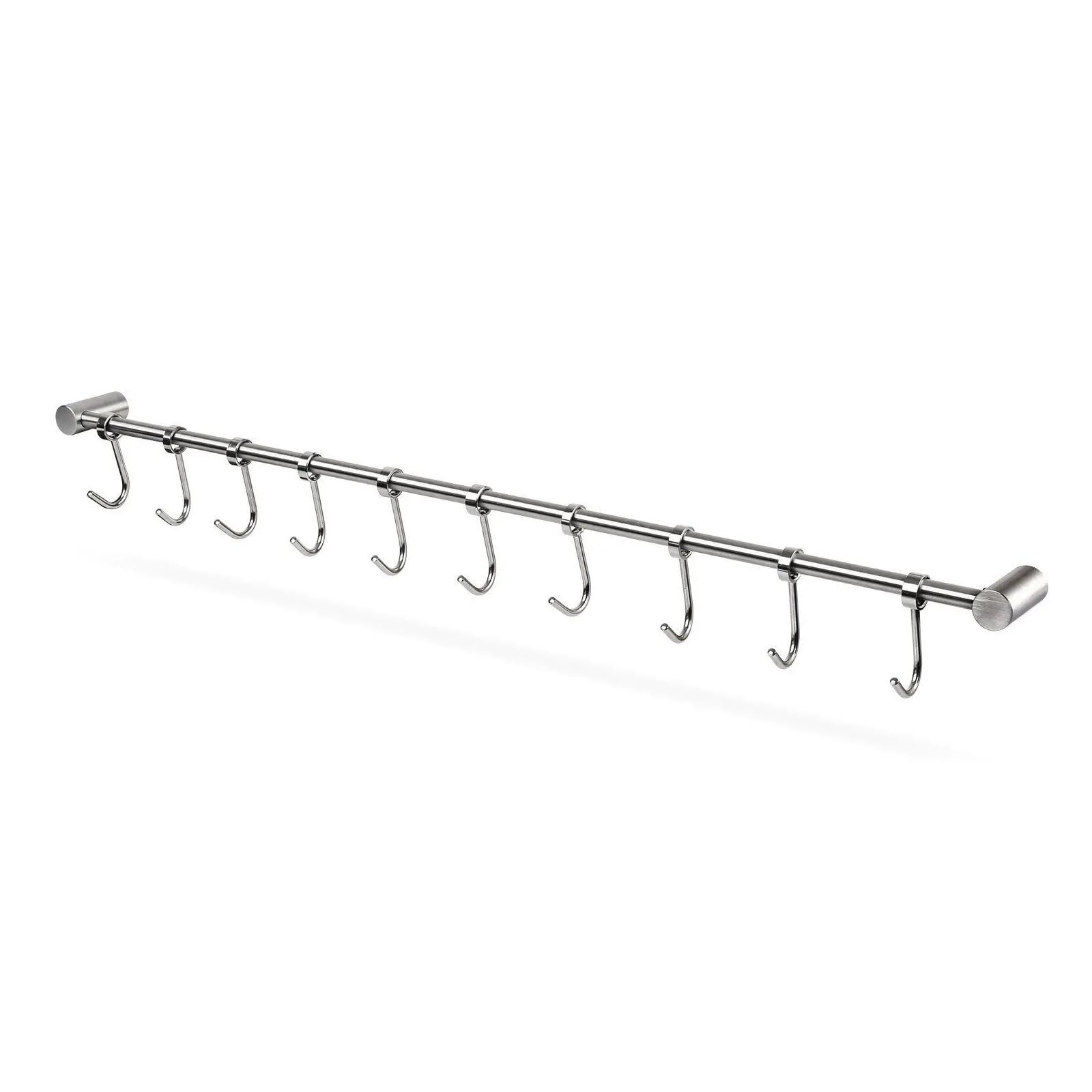 SparklWLeaf Wall-Mounted Kitchen Rails Kitchen Rail Rack Wall Mounted Utensil Hanging Hanger Hooks for Tools Pot Towel(Color 2)