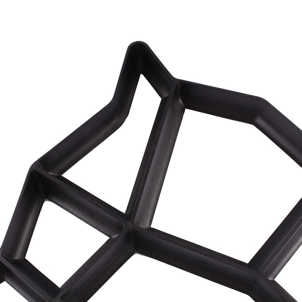 Estink Molde para Pavimentos de Hormigón, Diseño Irregular, 43x43x4cm, Plástico Negro, para Jardín y Entrada