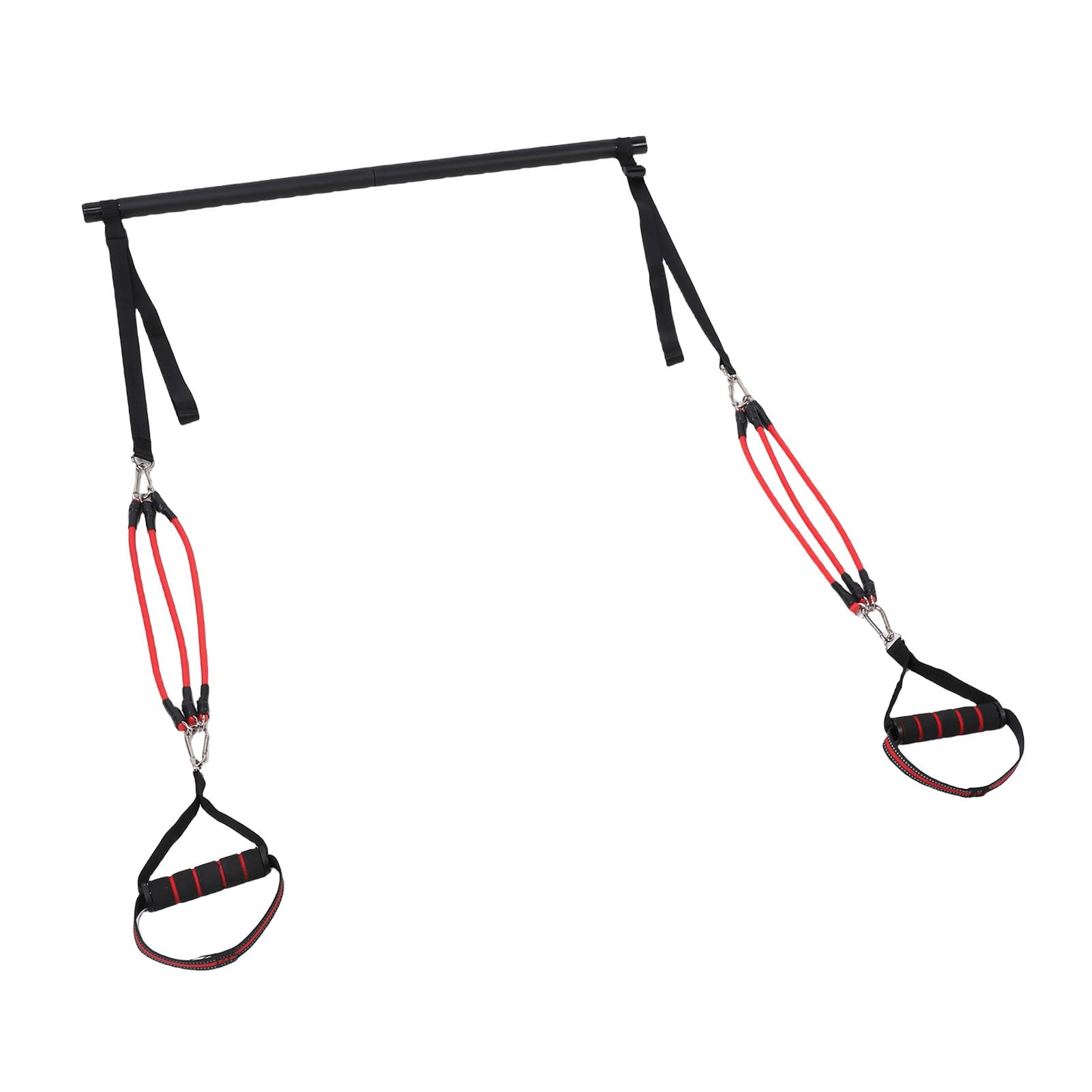 Dilwe - Kit de barra de pilates con 6 bandas de fitness ajustables, barra de tonificación multifuncional para gimnasio en casa, ejercicios de pilates, entrenamiento de fuerza, entrenamiento completo