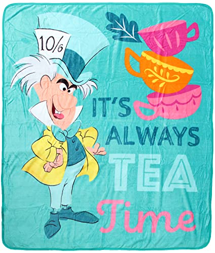 The Northwest Company Disney Alice In Wonderland Mad Hatter Tea Time Silk Touch Throw Blanket 50'' X 60'' (127Cm X 152Cm), Multicolored, One Size #TOP30