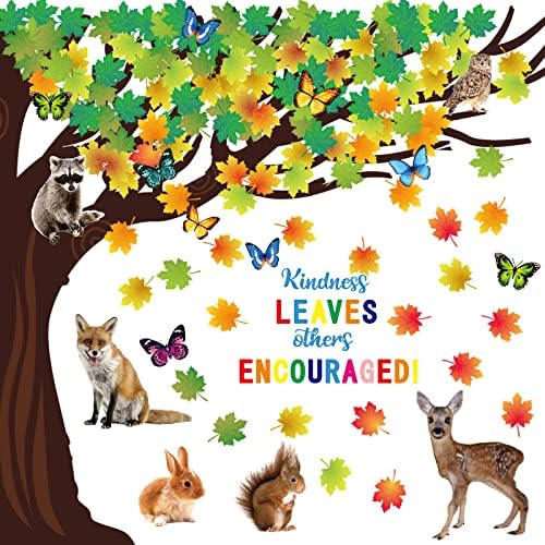 Buy 128 Pcs Classroom Tree Bulletin Board Set Woodland Whimsy Spring 