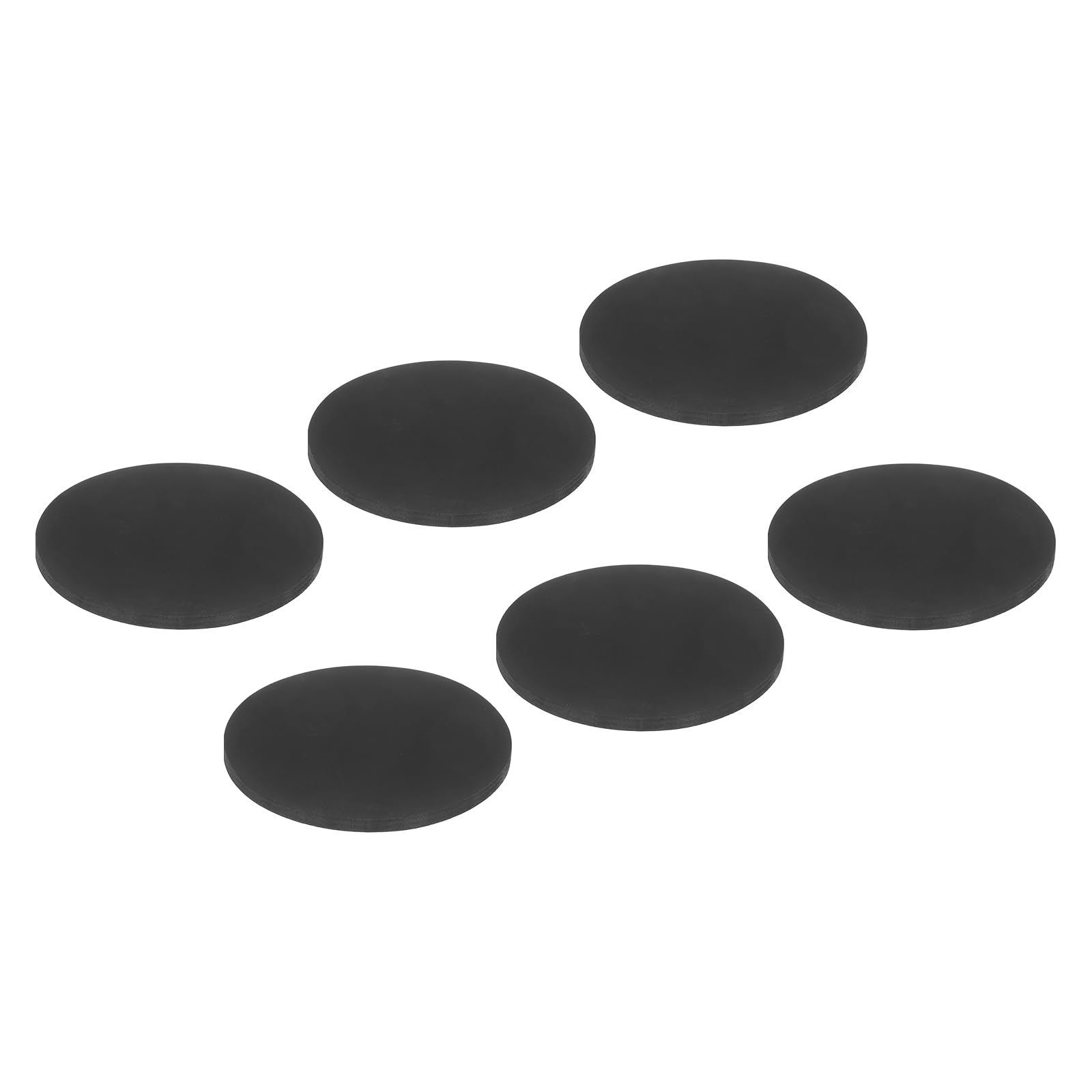sourcing map 6 Pcs Non Slip Furniture Pads, 26/7" (95mm x 5mm) Self Adhesive Furniture Grippers Rubber Anti-Scratch Feet Round Chair Leg Pads Floor Protectors for Hardwood Floor, Black โ image 1