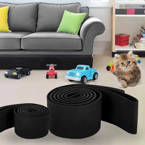 shyxpw under couch blocker adjustable elastic strap barrier to prevent toys and items from going under furniture under bed blocker gap bumper for pets couch short 3  132